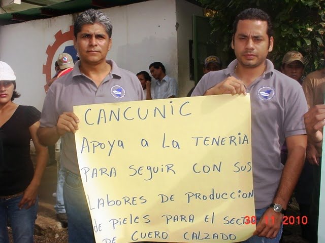 La Camara Nacional del Cuero y Calzado, en apoyo a Teneria La Fuente